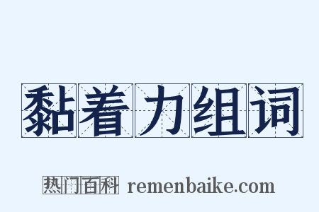 黏着力组词是什么意思的图片